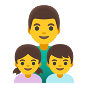 👨‍👧‍👦 Emoji Familia: Hombre, Niña, Niño en Google Android 12L.
