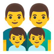 👨‍👨‍👦‍👦 Emoji Familie: Mann, Mann, Junge und Junge Google Android 12L.