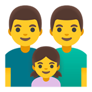 👨‍👨‍👧 Emoji Familie: Mann, Mann und Mädchen Google Android 12L.