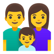 👨‍👩‍👦 Emoji Familia: Hombre, Mujer, Niño en Google Android 12L.