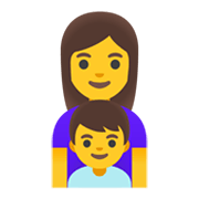 👩‍👦 Emoji Família: Mulher E Menino na Google Android 12L.