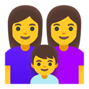 👩‍👩‍👦 Emoji Familia: Mujer, Mujer, Niño en Google Android 12L.