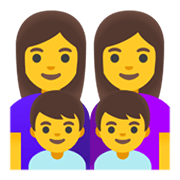 👩‍👩‍👦‍👦 Emoji Familia: Mujer, Mujer, Niño, Niño en Google Android 12L.