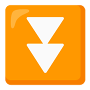 ⏬ Emoji Triángulo Doble Hacia Abajo en Google Android 12L.