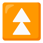 ⏫ Emoji Triángulo Doble Hacia Arriba en Google Android 12L.