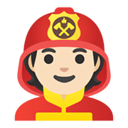 🧑🏻‍🚒 Emoji Feuerwehrmann/-frau: helle Hautfarbe Google Android 12L.