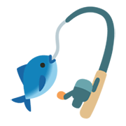 Émoji 🎣 Pêche à La Ligne sur Google Android 12L.