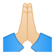 🙏🏻 Emoji Manos En Oración: Tono De Piel Claro en Google Android 12L.