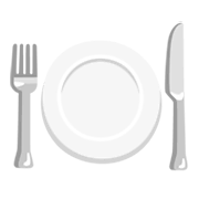 🍽️ Emoji Cuchillo Y Tenedor Con Un Plato en Google Android 12L.