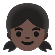 Emoji 👧🏿 Bambina: Carnagione Scura su Google Android 12L.