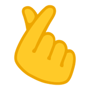 🫰 Emoji Mano Con El Dedo Índice Y El Pulgar Cruzados en Google Android 12L.
