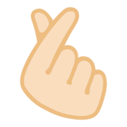 🫰🏻 Emoji Mano Con El Dedo Índice Y El Pulgar Cruzados: Tono De Piel Claro en Google Android 12L.