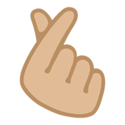 🫰🏼 Emoji Mano Con El Dedo Índice Y El Pulgar Cruzados: Tono De Piel Claro Medio en Google Android 12L.