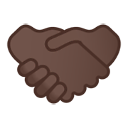 🤝🏿 Emoji Handschlag, dunkle Hautfarbe Google Android 12L.