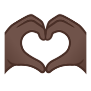 🫶🏿 Emoji Manos De Corazon: Tono De Piel Oscuro en Google Android 12L.