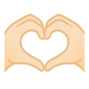 🫶🏻 Emoji Mãos De Coração: Pele Clara na Google Android 12L.