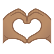 🫶🏽 Emoji Manos De Corazon: Tono De Piel Medio en Google Android 12L.