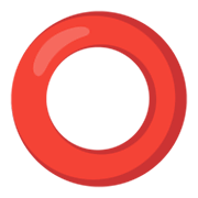 ⭕ Emoji hohler roter Kreis Google Android 12L.