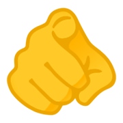 Emoji 🫵 İndice Che Punta Allo Spettatore su Google Android 12L.