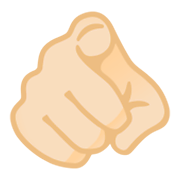 Emoji 🫵🏻 İndice Che Punta Allo Spettatore: Carnagione Chiara su Google Android 12L.