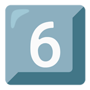 Emoji 6️⃣ Tasto: 6 su Google Android 12L.