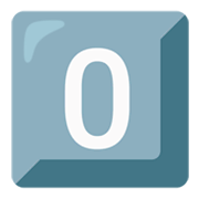 Emoji 0️⃣ Tasto: 0 su Google Android 12L.
