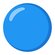 🔵 Emoji Círculo Azul Grande en Google Android 12L.