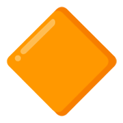 🔶 Emoji Rombo Naranja Grande en Google Android 12L.