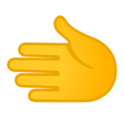 Emoji 🫲 Mano Sinistra su Google Android 12L.
