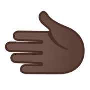 🫲🏿 Emoji Mano İzquierda: Tono De Piel Oscuro en Google Android 12L.