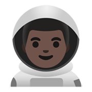👨🏿‍🚀 Emoji Astronauta Hombre: Tono De Piel Oscuro en Google Android 12L.
