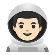 👨🏻‍🚀 Emoji Astronauta Hombre: Tono De Piel Claro en Google Android 12L.