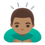 🙇🏽‍♂️ Emoji sich verbeugender Mann: mittlere Hautfarbe Google Android 12L.