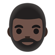 🧔🏿‍♂️ Emoji Mann: Bart dunkle Hautfarbe Google Android 12L.