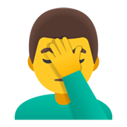 🤦‍♂️ Emoji sich an den Kopf fassender Mann Google Android 12L.