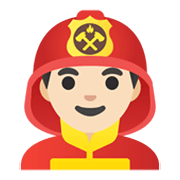 Emoji 👨🏻‍🚒 Pompiere Uomo: Carnagione Chiara su Google Android 12L.