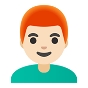 Emoji 👨🏻‍🦰 Uomo: Carnagione Chiara E Capelli Rossi su Google Android 12L.