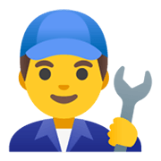 Emoji 👨‍🔧 Meccanico Uomo su Google Android 12L.