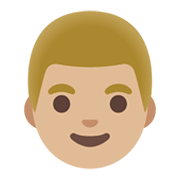Emoji 👨🏼 Uomo: Carnagione Abbastanza Chiara su Google Android 12L.