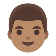 👨🏽 Emoji Hombre: Tono De Piel Medio en Google Android 12L.