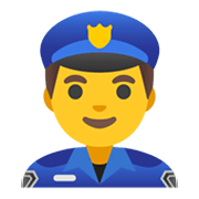 👮‍♂️ Emoji Policial Homem na Google Android 12L.