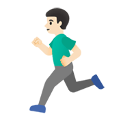 Emoji 🏃🏻‍♂️ Uomo Che Corre: Carnagione Chiara su Google Android 12L.
