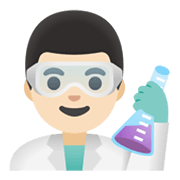 👨🏻‍🔬 Emoji Cientista Homem: Pele Clara na Google Android 12L.