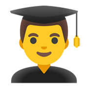 👨‍🎓 Emoji Estudiante Hombre en Google Android 12L.