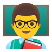 Émoji 👨‍🏫 Enseignant sur Google Android 12L.