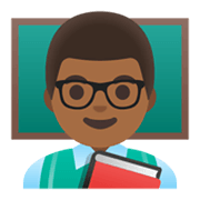 👨🏾‍🏫 Emoji Profesor: Tono De Piel Oscuro Medio en Google Android 12L.