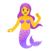 Emoji 🧜‍♀️ Sirena Donna su Google Android 12L.