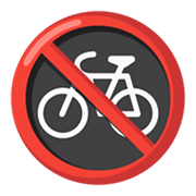 Emoji 🚳 Segnale Di Divieto Di Transito Delle Biciclette su Google Android 12L.