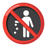 🚯 Emoji Prohibido Tirar Basura en Google Android 12L.