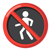 🚷 Emoji Prohibido El Paso De Peatones en Google Android 12L.